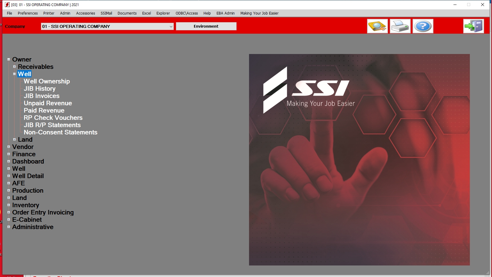 SSI Software Dashboard Screenshot